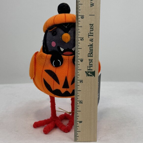 Hyde & Eek! Pawson Featherly Friends Halloween Bird Figure Pumpkin Orange  NEW - Picture 10 of 12